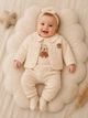 Костюмчик для маленької модниці 3в1 Kiddo молочний 74 см - зображення 1