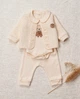 Костюмчик для маленької модниці 3в1 Kiddo молочний 74 см - зображення 2