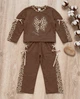 Костюм спортивный коричневый с леопардом для девочки Kiddo коричневый 110 см - изображение 1