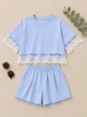 Костюм с кружевом «Lace Summer» Kiddo голубой 140 см - изображение 3