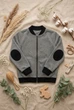 Куртка сіра -бомбер з нашивками на ліктях Kiddo сірий розмір 152 (KIDDO-C2D2E0C594E94F2185F0002F98DE63C1) - зображення 2