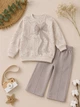 Костюм для девочки «Fall Bow» Kiddo Серо-бежевый 92 см - изображение 3