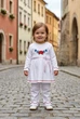 Комплект нарядный с вышивкой Kiddo белый 86 см - изображение 1