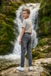 Джинсы прямого кроя с эластичным поясом и шнуровкой Kiddo темный серый 146 см - изображение 2