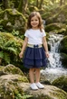 Юбка детская многослойная с бантом Kiddo темный синий 104 см - изображение 1