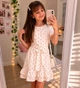 Платье с сердечками и воланами Kiddo белый 140 см - изображение 2