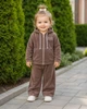 Костюм велюровый «Mia» Kiddo шоколадный 86 см - изображение 1