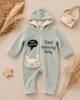 Велюровий ромпер "Good evening Baby" з кишенькою-зайчиком Kiddo М'ятний розмір 80 (KIDDO-71C530E3D722474DBE76949D5B69C5BE) - изображение 3