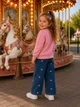 Комплект двойка “Denim Bow Chic” Kiddo розовый 92 см - изображение 2
