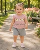 Костюм 'Make a Smile' с ромашками-смайликами Kiddo приглушенный нюдовый розовый 86 см - изображение 1