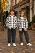 Сорочка тепла Casual Check Kiddo Чорно-біла клітинка 104 см - зображення 1
