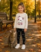 Костюм для девочки: "Котенок и лапки" Kiddo серый с черным 116 см - изображение 1