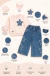Комплект-двойка для девочки Denim Star Kiddo персиковый 98 см - изображение 3
