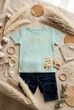 Футболка мятная с котенком Lovely Kiddo мятный 110 см - изображение 3