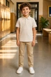 Базове поло «Classic Lacoste» Kiddo Світло-бежевий розмір 122 (KIDDO-A42EA208749A4F5D9B087344CB7290EE) - изображение 1