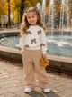 Комплект теплый «Бантики» Kiddo бежевый 116 см - изображение 1