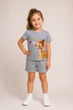 Костюм Бамби: бабочки и сердечки Kiddo серый 104 см - изображение 1