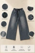 Джинси Wide Leg Denim Kiddo Сіро-блакитний розмір 164 (KIDDO-967F2FD716BC4A86AF9EA093BF018353) - зображення 3
