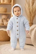 Комбинезон вязаный Little Cozy Kiddo голубой 74 см - изображение 1