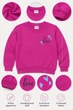 Світшот для дівчинки «Love Hearts» Kiddo Фуксія розмір 128 (KIDDO-5E653BA403AF42B9B1F3FDD78D2B9339) - зображення 3