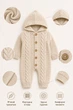 Комбинезон вязаный Little Cozy Kiddo молочный 74 см - изображение 3