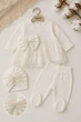 Комплект для младенца «Little Lace» Kiddo молочный 56 см - изображение 3