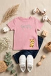 Футболка в рубчик с котенком для девочки Kiddo розовый 92 см - изображение 3