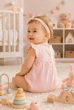 Бавовняний ромпер “Little Rose” Kiddo Пудра розмір 80 (KIDDO-A49B6471BDEA4E4290F900089EAEC1B1) - изображение 2