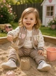 Комплект-тройка “LOVE” Kiddo бежевый 80 см - изображение 1