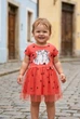 Платье розовое в горошек с фатиновой юбкой Kiddo розовый 86 см - изображение 1