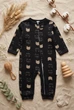 Комбінезон з принтом ведмедиків Kiddo Чорний розмір 80 (KIDDO-BE88869628BB45CA958BEE4C5CE07B34) - зображення 3