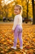Лосини бузкові в рубчик з вишивкою на колінах Kiddo Бузковий розмір 92 (KIDDO-244BC90409234E8CB78491E0D87DF080) - зображення 2