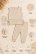 Комплект-трійка в’язаний Cozy Baby Kiddo бежевий 74 см - зображення 3