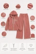 Костюм велюровый «Mia» Kiddo персиковый 92 см - изображение 3
