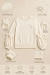 Кофта Romantic Bow Kiddo Молочний розмір 140 (KIDDO-0335FC995F884A098E0F4E1C6B9EB338) - изображение 3