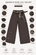 Джинси трендові Wide Leg «Heart» Kiddo Шоколад розмір 116 (KIDDO-E1F2EBF0C92E48909CE1D623610007DE) - зображення 3