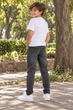 Джинсы Mom Fit на пуговице с затяжками Kiddo графит 134 см - изображение 2