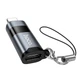Перехідник HOCO UA36B C male to USB female OTG transparent adapter Black - зображення 4