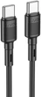 USB Кабель Hoco X83 Victory Type-C to Type-C 60W 1m Black - зображення 1