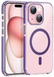 Чохол-накладка Hoco Anti-drop Magnetic для iPhone 15 Transparent Purple - изображение 2