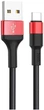 USB Кабель Hoco X26 Xpress USB-A to Type-C 2A 1m Black/Red - изображение 1