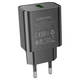 Мережевий зарядний пристрій BOROFONE BA72A Spring single port QC3.0 charger Black - зображення 4