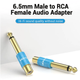 Аудіо перехідник Vention 6.35mm Male to RCA Female Audio Adapter Blue Aluminum Alloy Type (VDD-C03) - зображення 4