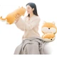 Плюшева лялька серії MINISO Shiba Inu, іграшка для лежачої пози, подушка з м'якою іграшкою, компаньйон для сну, подушка для спальні та офісу, подарунок на день народження - зображення 3