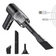 Портативний акумуляторний автомобільний пилосос 2 в 1 Vacuum Cleaner 120 Вт, USB Type-C, 3 насадки - изображение 1