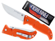 Ніж складаний Cold Steel Finn Wolf, замок Tri-Ad Lock, лезо Plain Satin AUS-8A, руківя Blaze Orange Griv-EX, Тайвань, CS-20NPJ - изображение 2