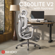 Fotel biurowy ergonomiczny Sihoo DORO C300 LITE V2 z podnożkiem White (4820216980134) - obraz 5