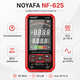 Мультиметр-тестер NOYAFA NF-625 діапазон DCV 10мВ–750В 3.7В 11000мА - зображення 2