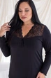 Пижама брючная с рукавом Пч1285 Чорный, 3XL - изображение 2