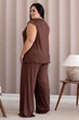 Пижама батальная трикотаж plus size с брюками Пш1280, 3XL - изображение 4